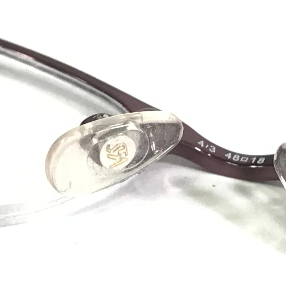 Saks Fifth Avenue Eyeglasses Frames S5A167 DE9 Brown Red Cat Eye 48-18-140